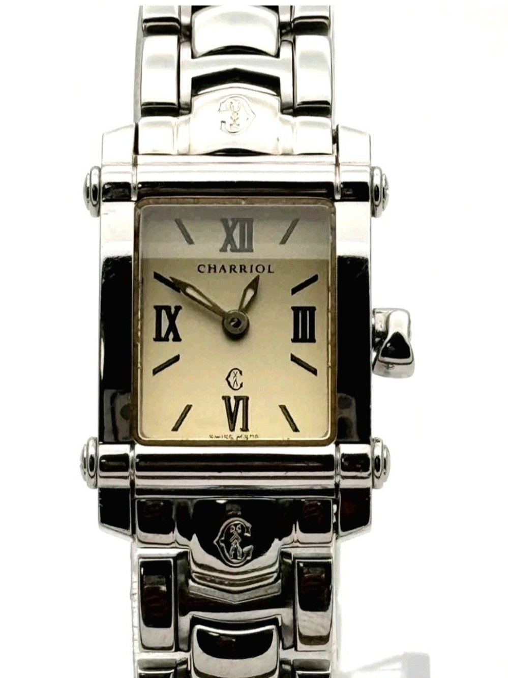 CHARRIOL Columbus 17442 Quartz Womens Watch Silver Roman Dial Swiss Made In hand